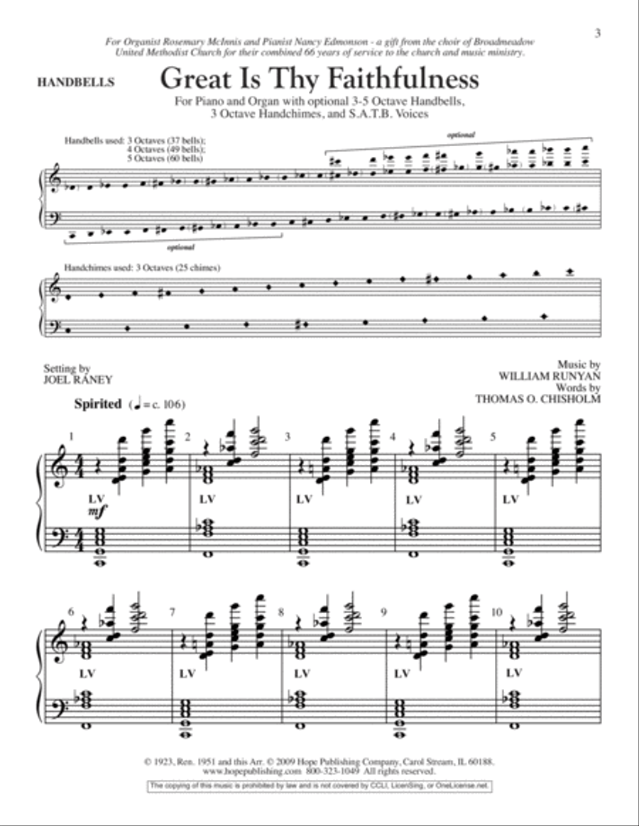 Great Is Thy Faithfulness 4-Part scores gallery preview page 2