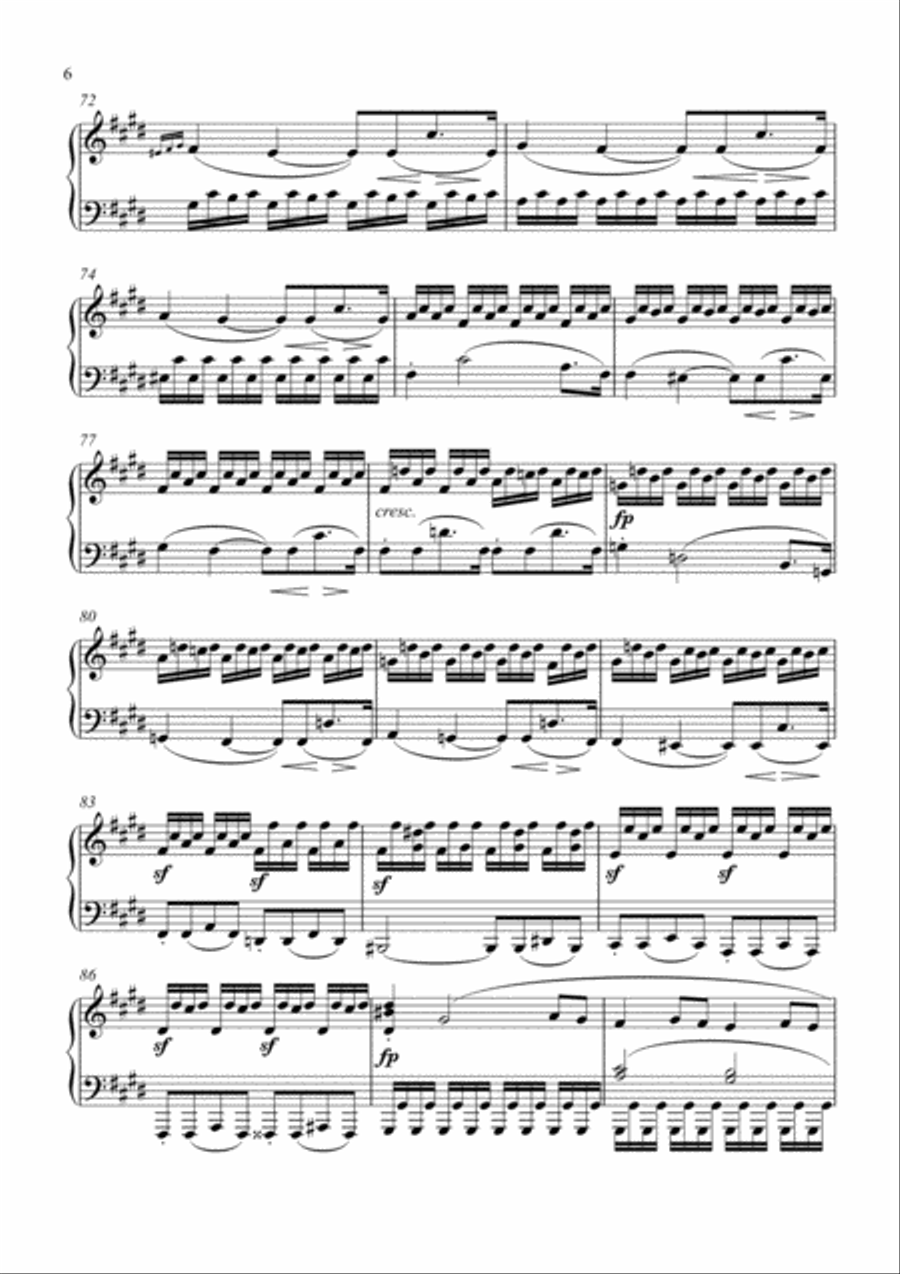 Moonlight sonata 3rd movement Piano Solo scores gallery preview page 6