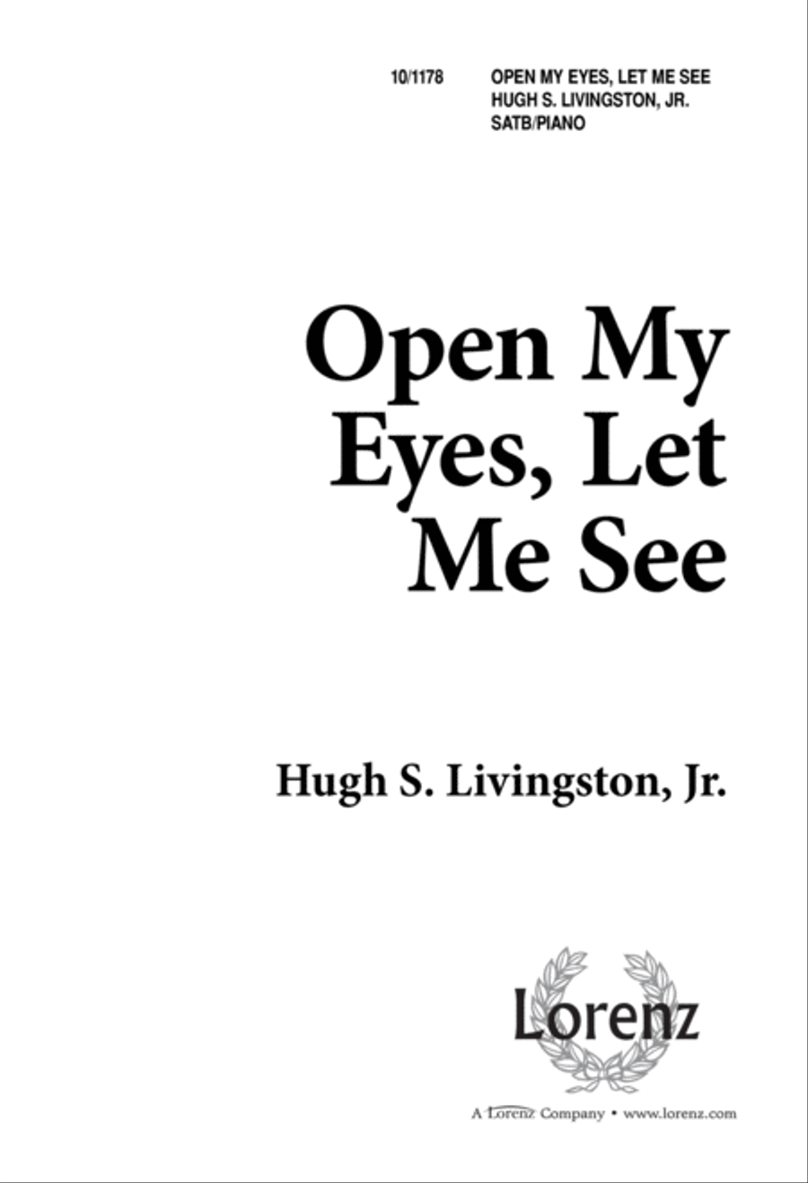 Open My Eyes, Let Me See 4-Part scores gallery preview page 1