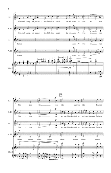 Mahler (arr. Lee): Symphony No. 3 5th movement, Piano Vocal Score (Version C for SSAA Chorus)