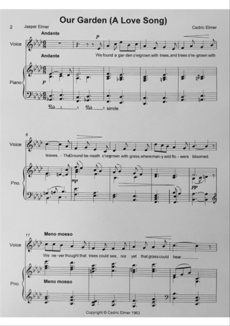 Our Garden (A Love Song) Soprano Voice scores gallery preview page 2