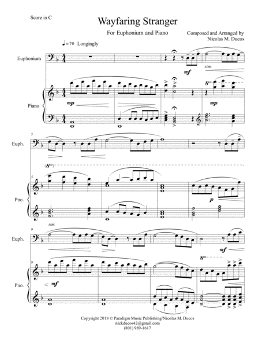 Wayfaring Stranger Small Ensemble scores gallery preview page 1
