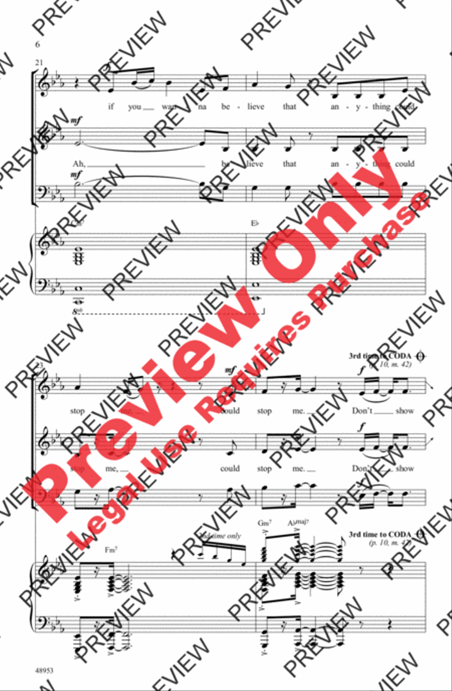 Don't Start Now 3-Part scores gallery preview page 6