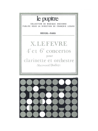 Concertos N04 Et N06 Pour Clarinette Et Orchestre Partition (lp56)