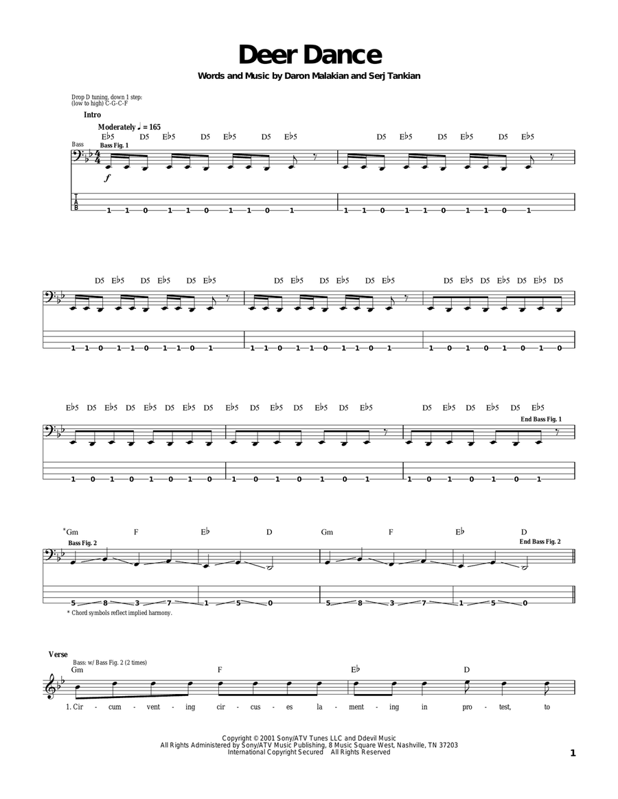 Deer Dance Electric Guitar scores gallery preview page 1