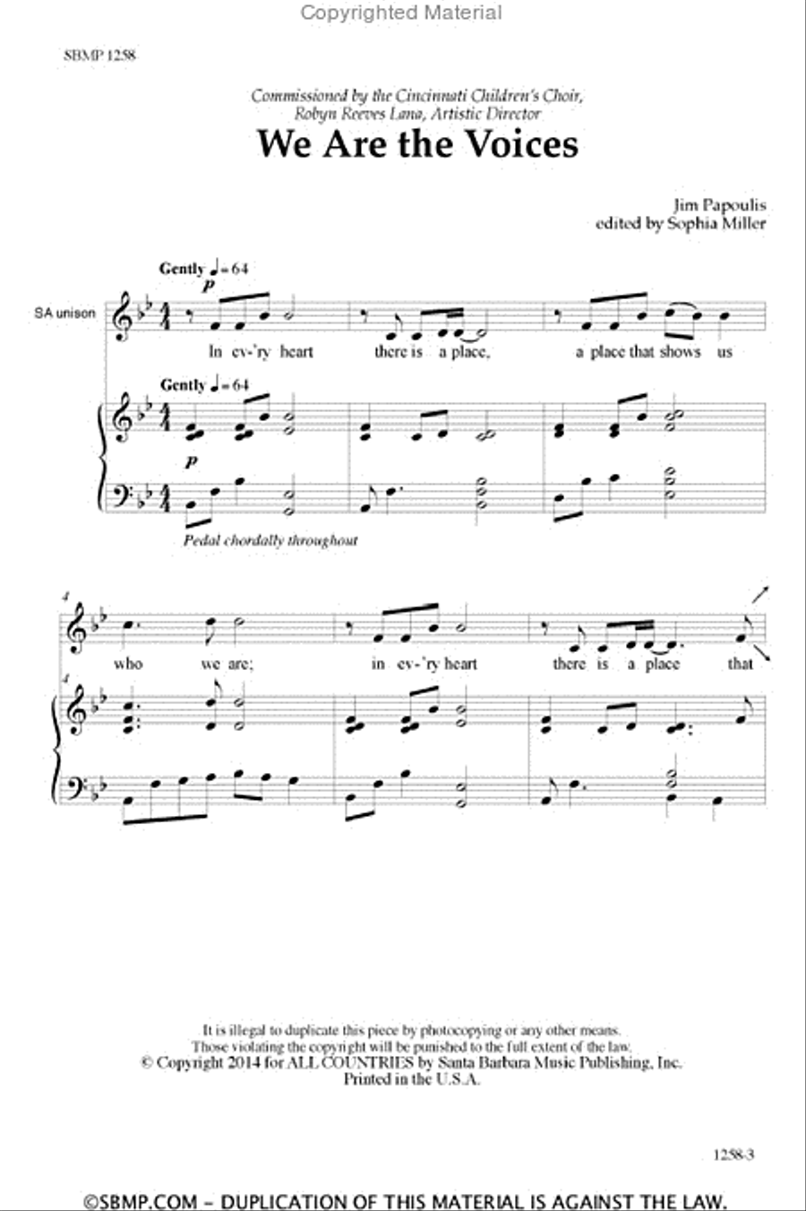 We Are the Voices We Are the Voices SSAA scores gallery preview page 2