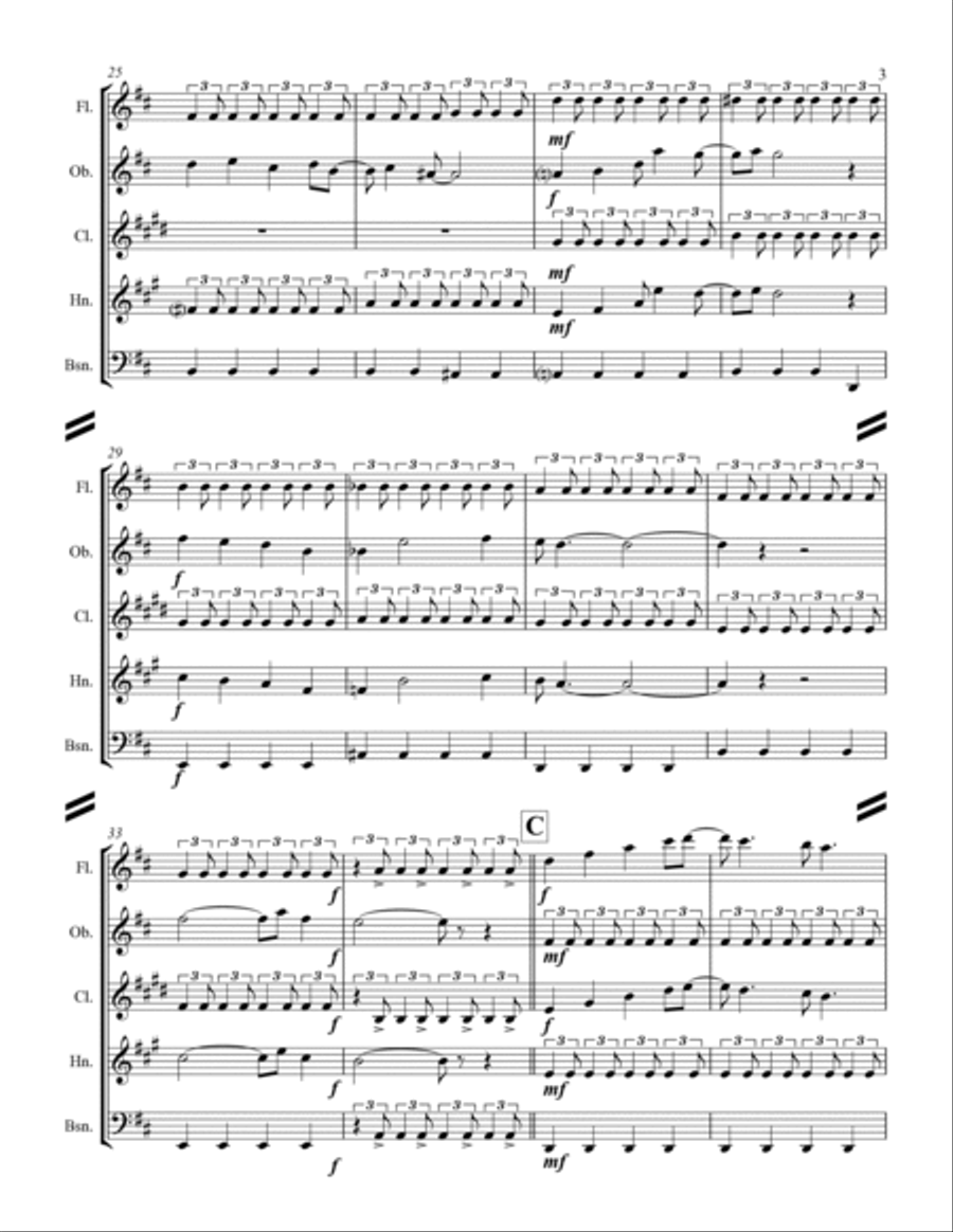 All I Want For Christmas Is You Woodwind Quintet scores gallery preview page 4