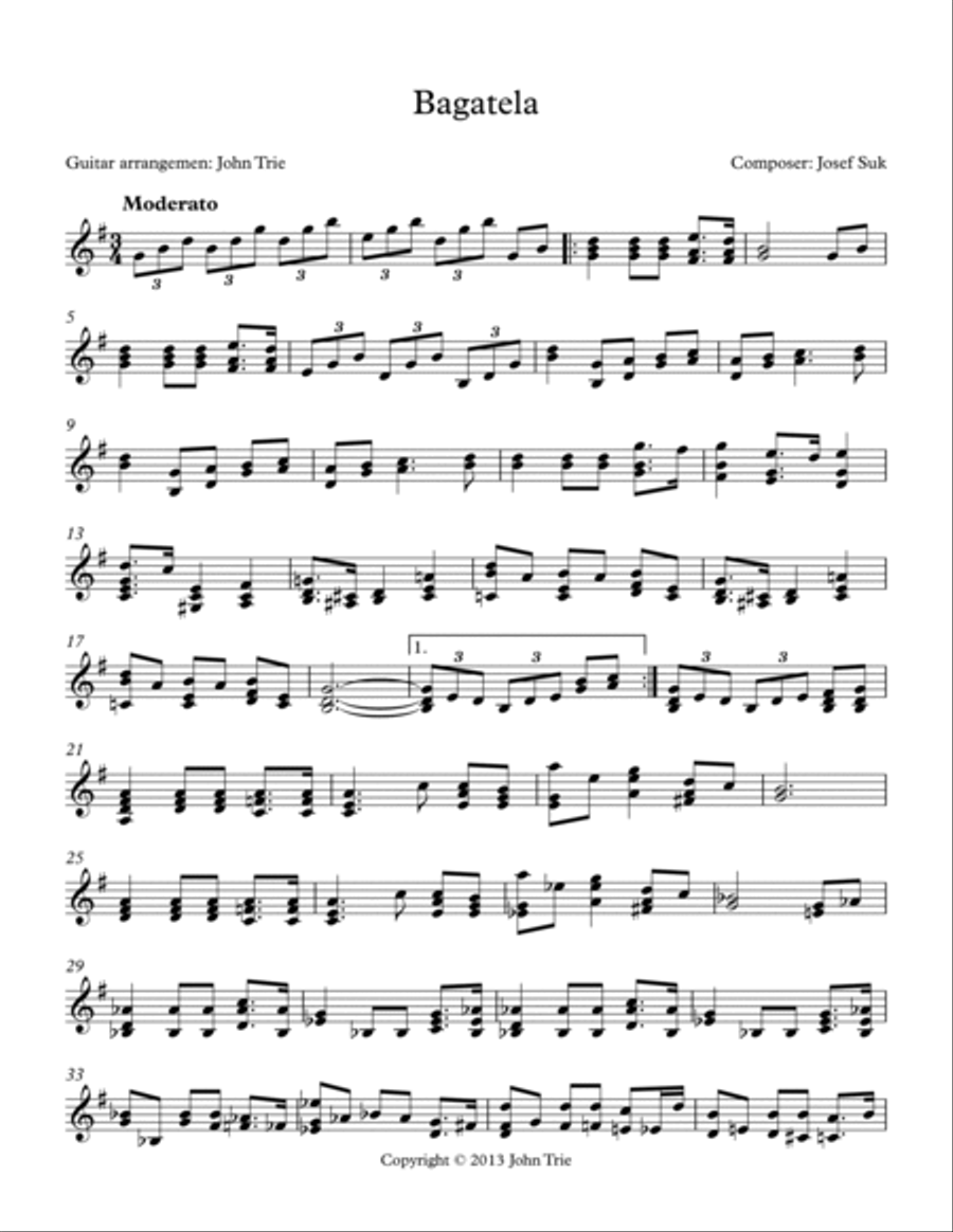Bagatela Bagatela Acoustic Guitar scores gallery preview page 2