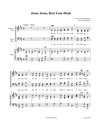 Book cover for Jesus, Jesus, Rest Your Head (SATB)