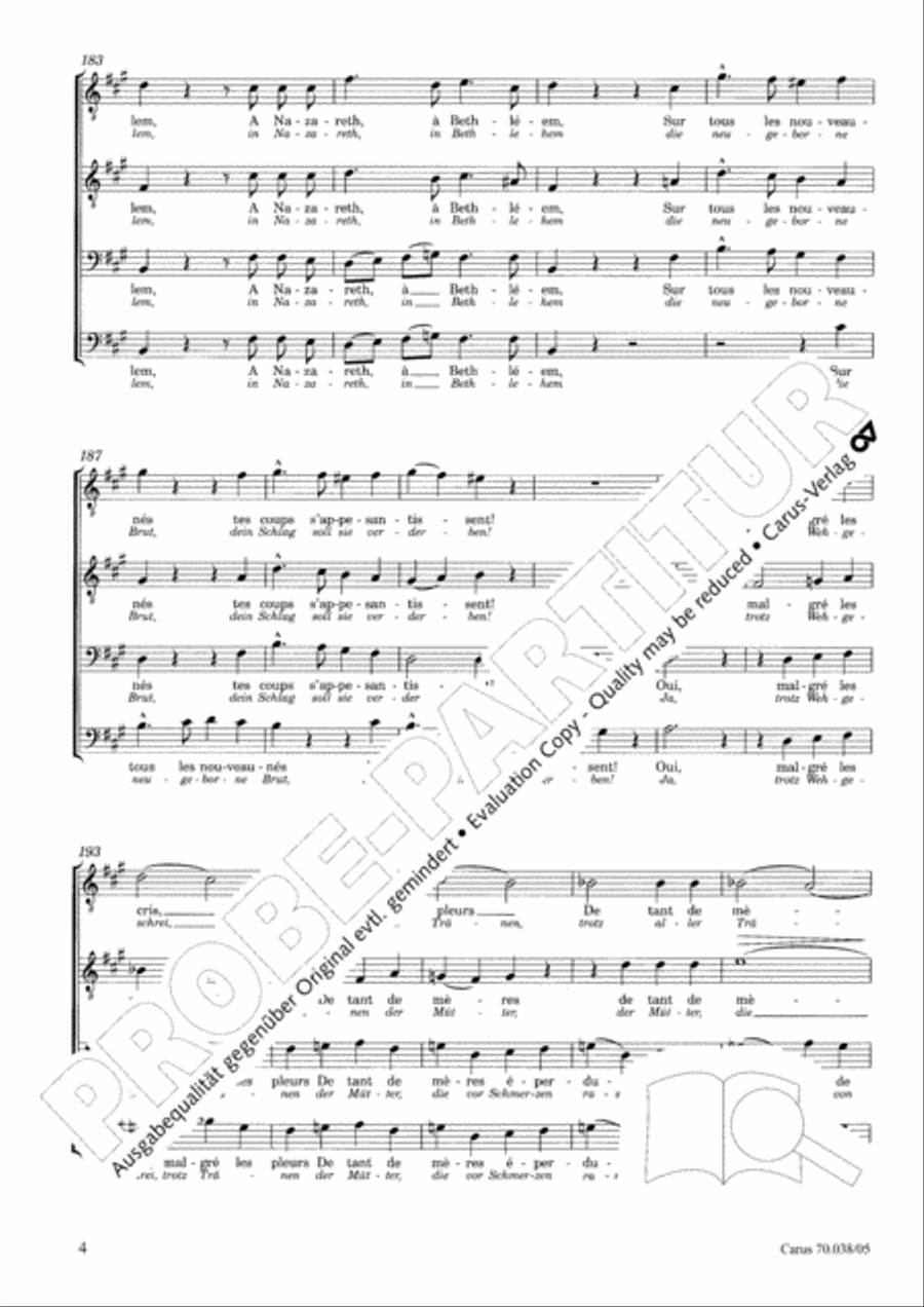 L'Enfance du Christ 4-Part scores gallery preview page 5