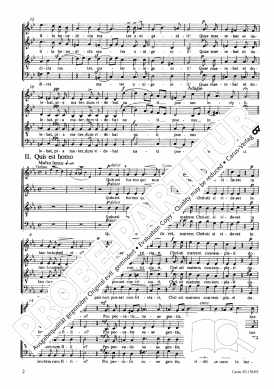 Stabat Mater in G minor 4-Part scores gallery preview page 3