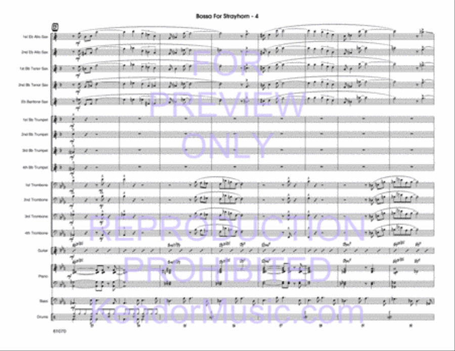 Bossa For Strayhorn Jazz Ensemble scores gallery preview page 5