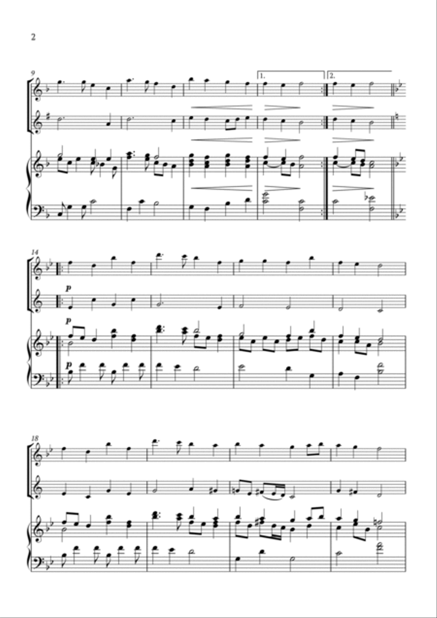 Angels From the Realms of Glory Woodwind Duet scores gallery preview page 2