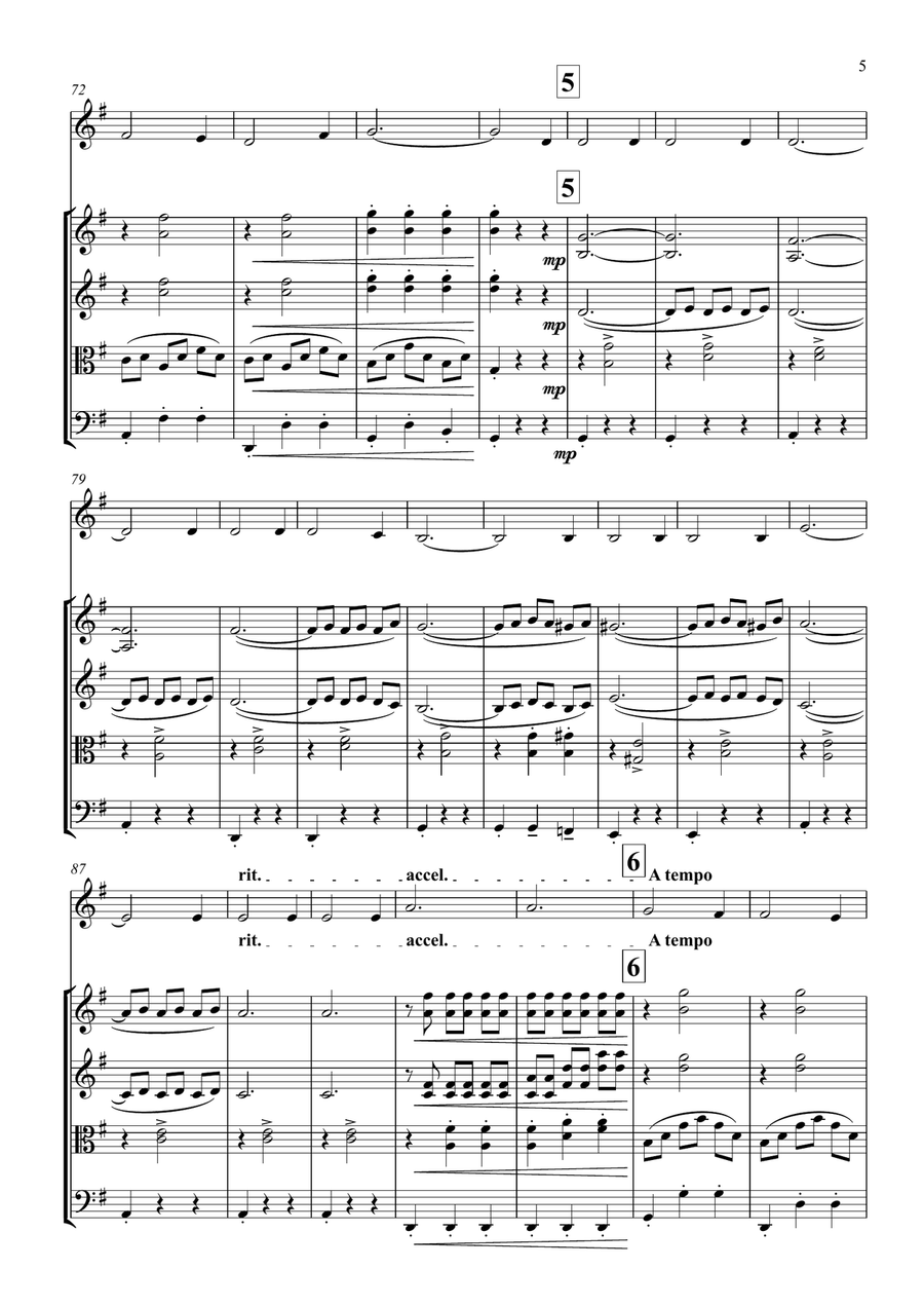 Les Flonflons Du Bal Les Flonflons Du Bal String Quartet scores gallery preview page 6