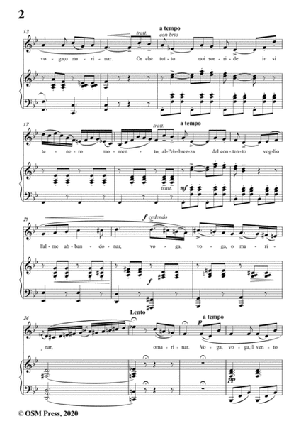 Donizetti-Il Barcaiolo,in B flat Major,for Voice and Piano