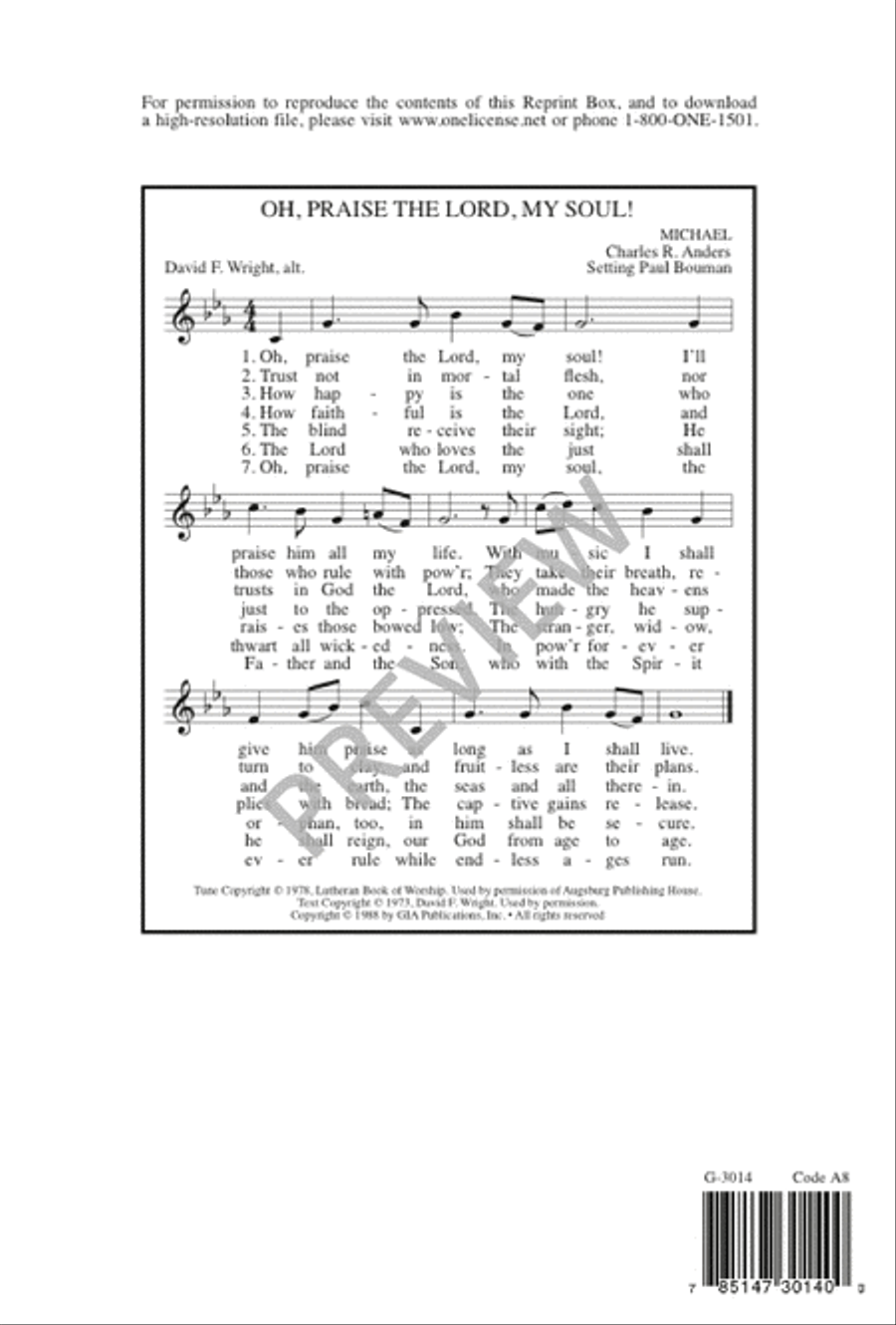 Oh, Praise the Lord, My Soul! 2-Part scores gallery preview page 9