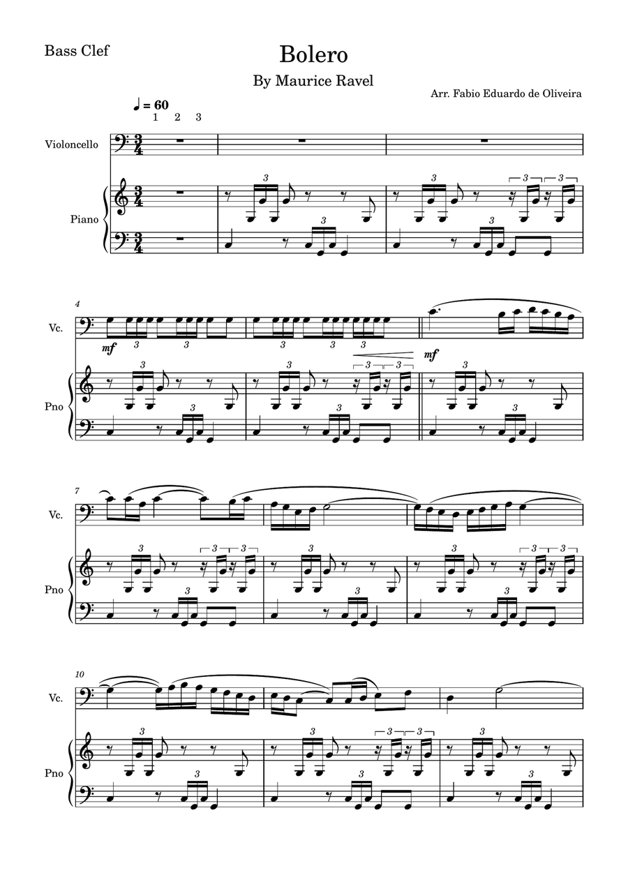 Bolero (Ravel) + Mp3 Playback and Demo + Solo and Piano Parts Piano scores gallery preview page 2