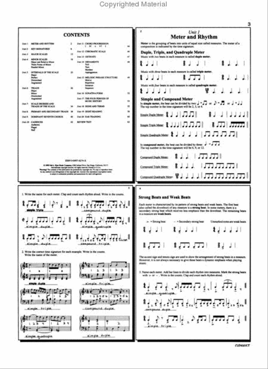 Fundamentals Of Piano Theory, Level 5 - Answer Book Piano Method scores gallery preview page 2