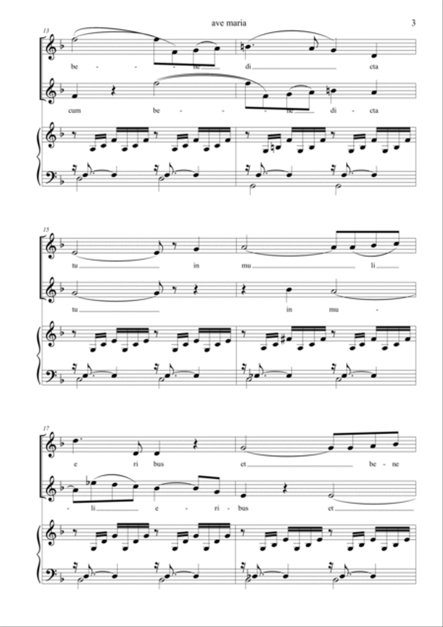 Ave Maria Ave Maria Vocal Duet scores gallery preview page 3