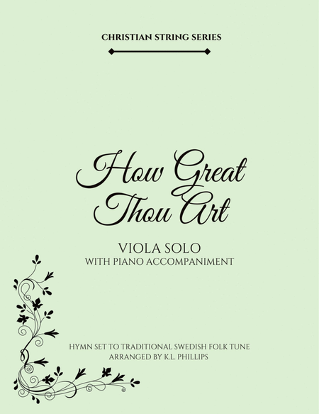 How. Great Thou Art - Viola Solo with Piano Accompaniment image number null