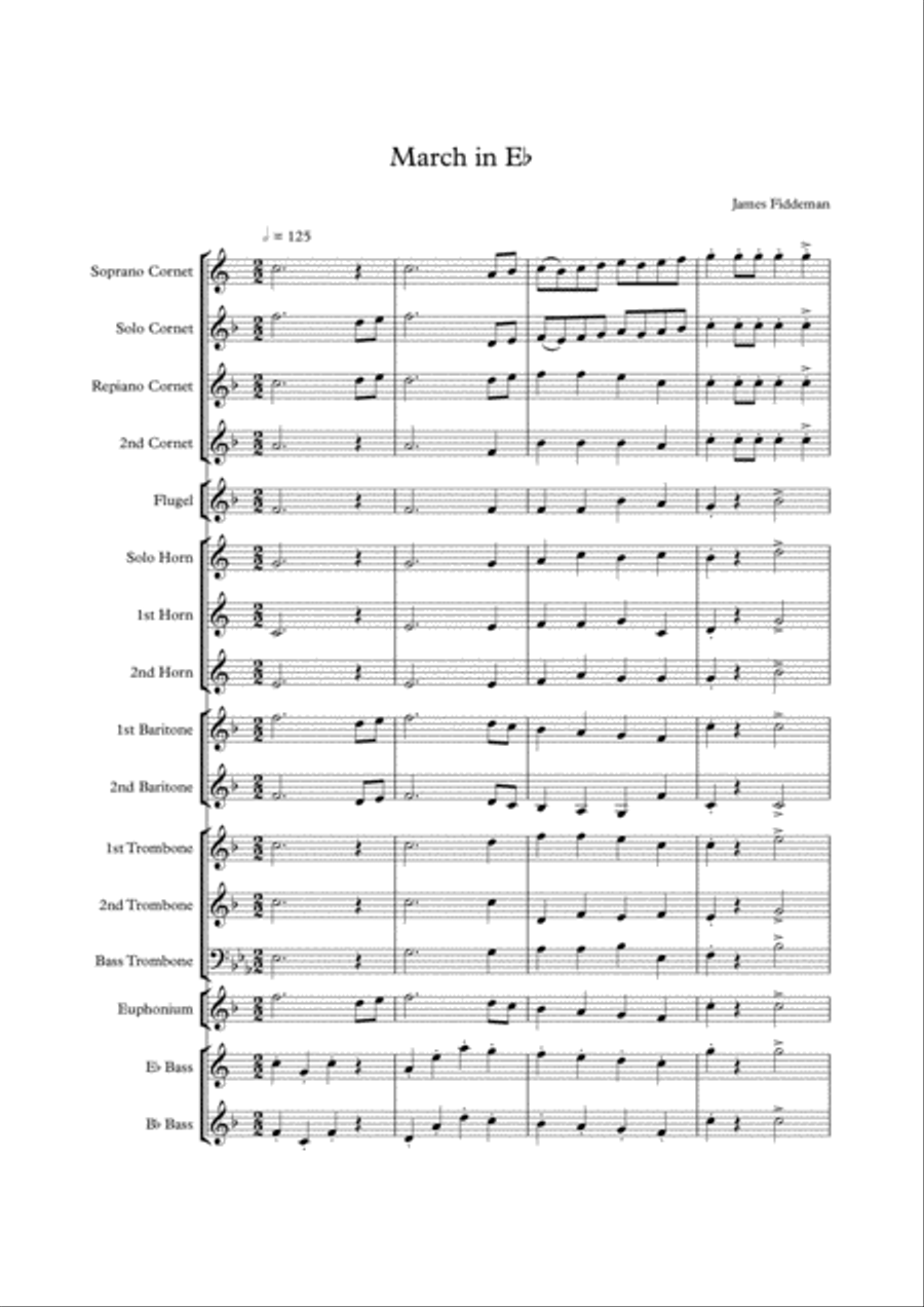 March in Eb March in Eb Large Ensemble scores gallery preview page 1