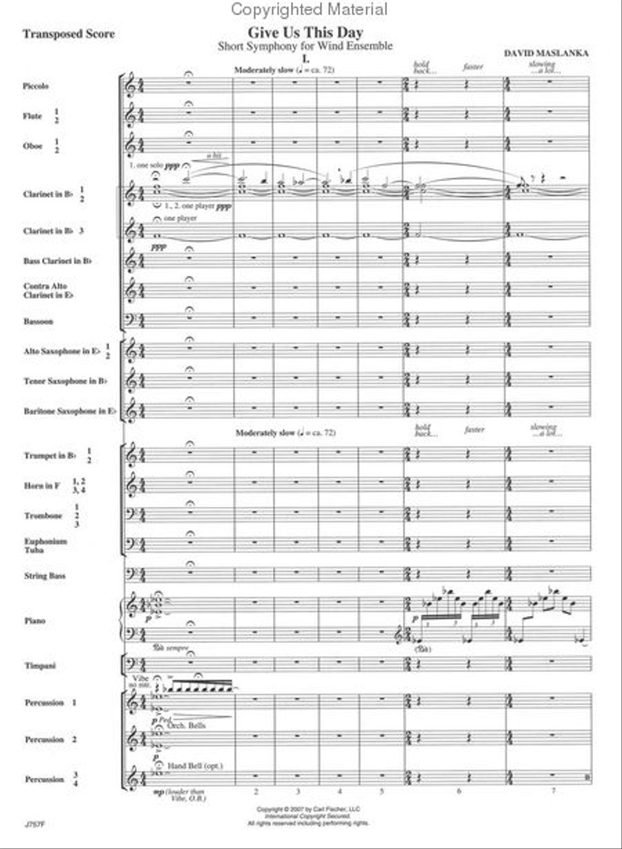 Give Us This Day Concert Band scores gallery preview page 2