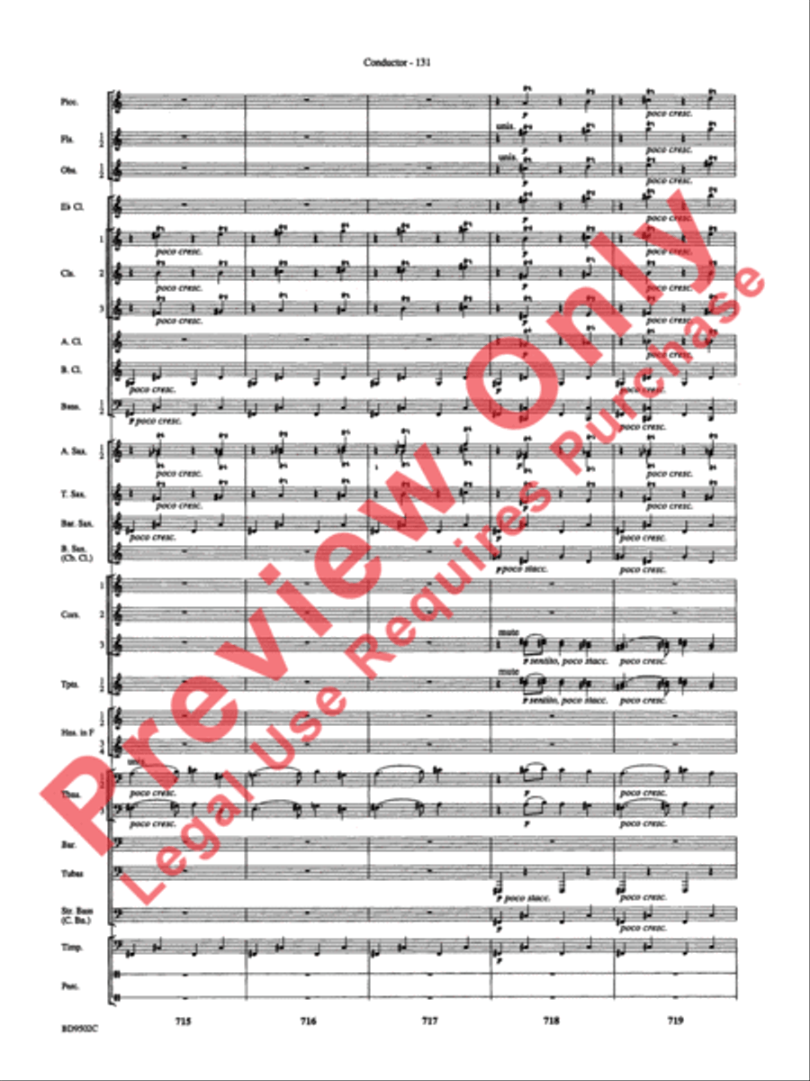 Symphony No. 3 for Band Concert Band scores gallery preview page 134