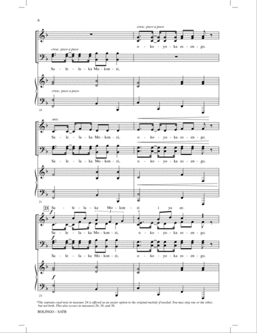 Bolingo 4-Part scores gallery preview page 4