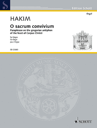 Book cover for O sacrum convivium
