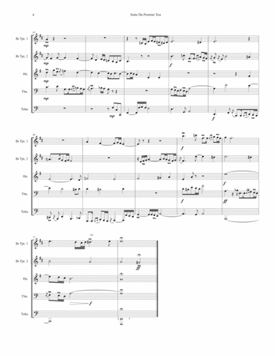 Grand Plein Jeu from Suite Du Premier Ton - Clerembault - arr. Brass Quintet image number null