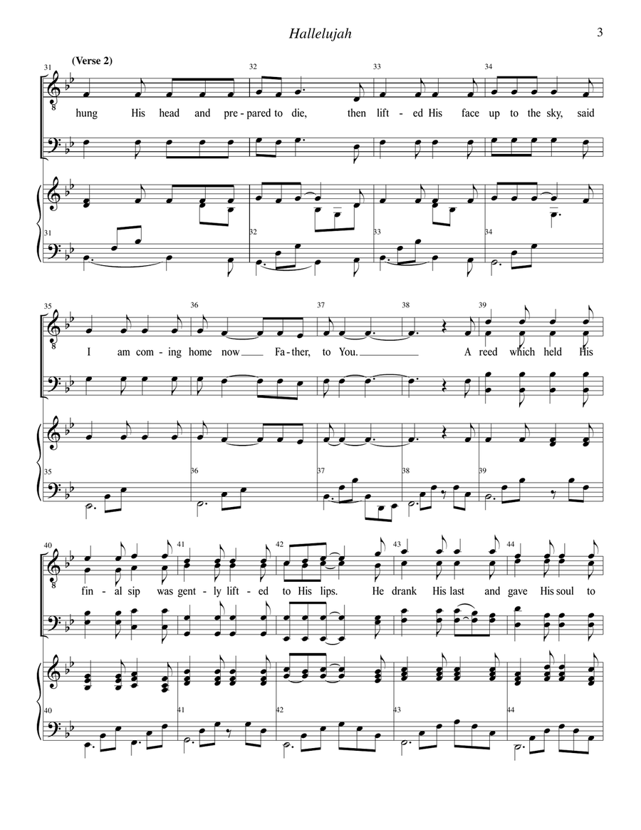 Another Hallelujah TTBB scores gallery preview page 3