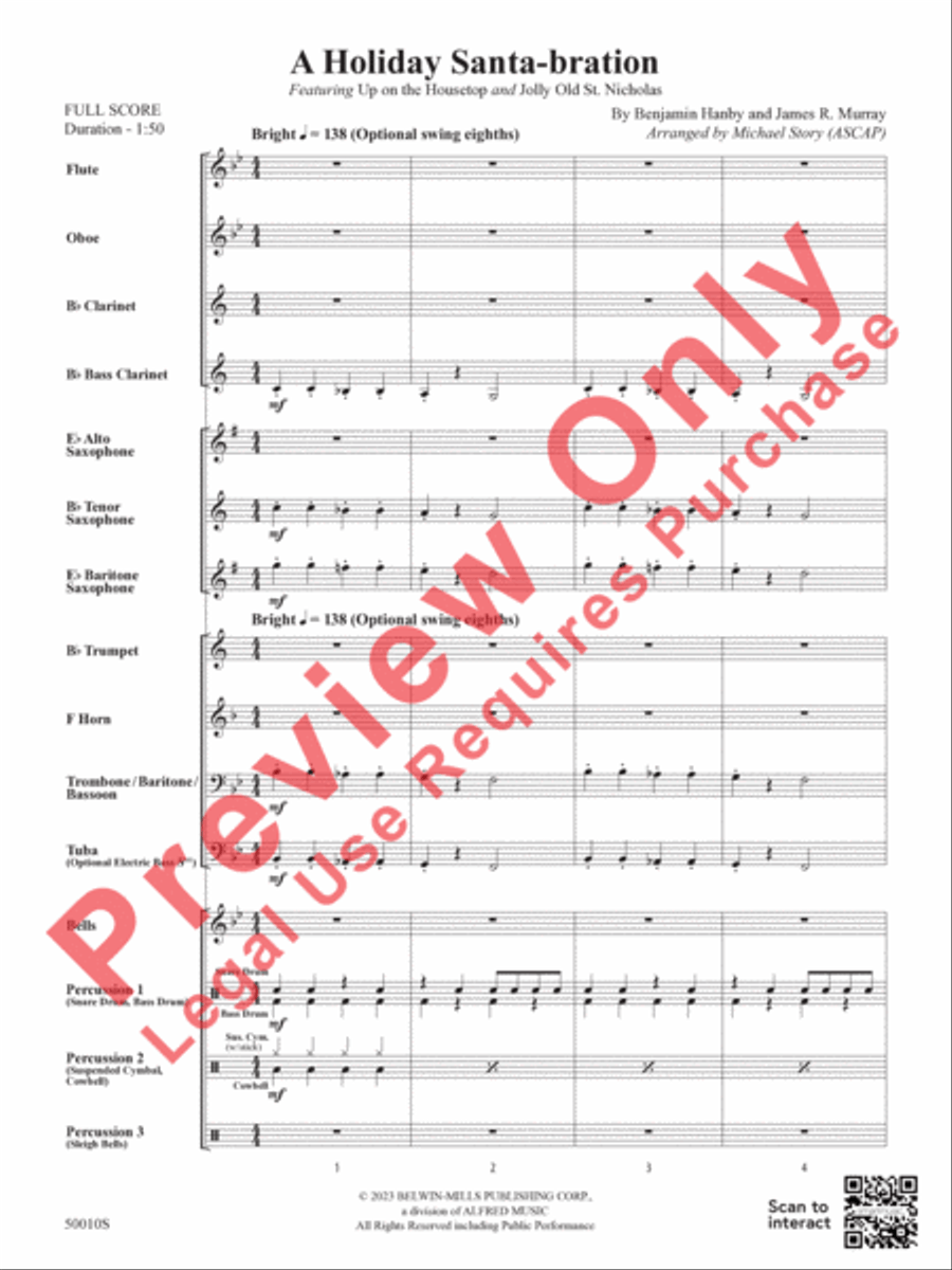 A Holiday Santa-bration A Holiday Santa-bration Concert Band scores gallery preview page 3