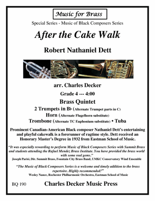 Book cover for After the Cake Walk for Brass Quintet