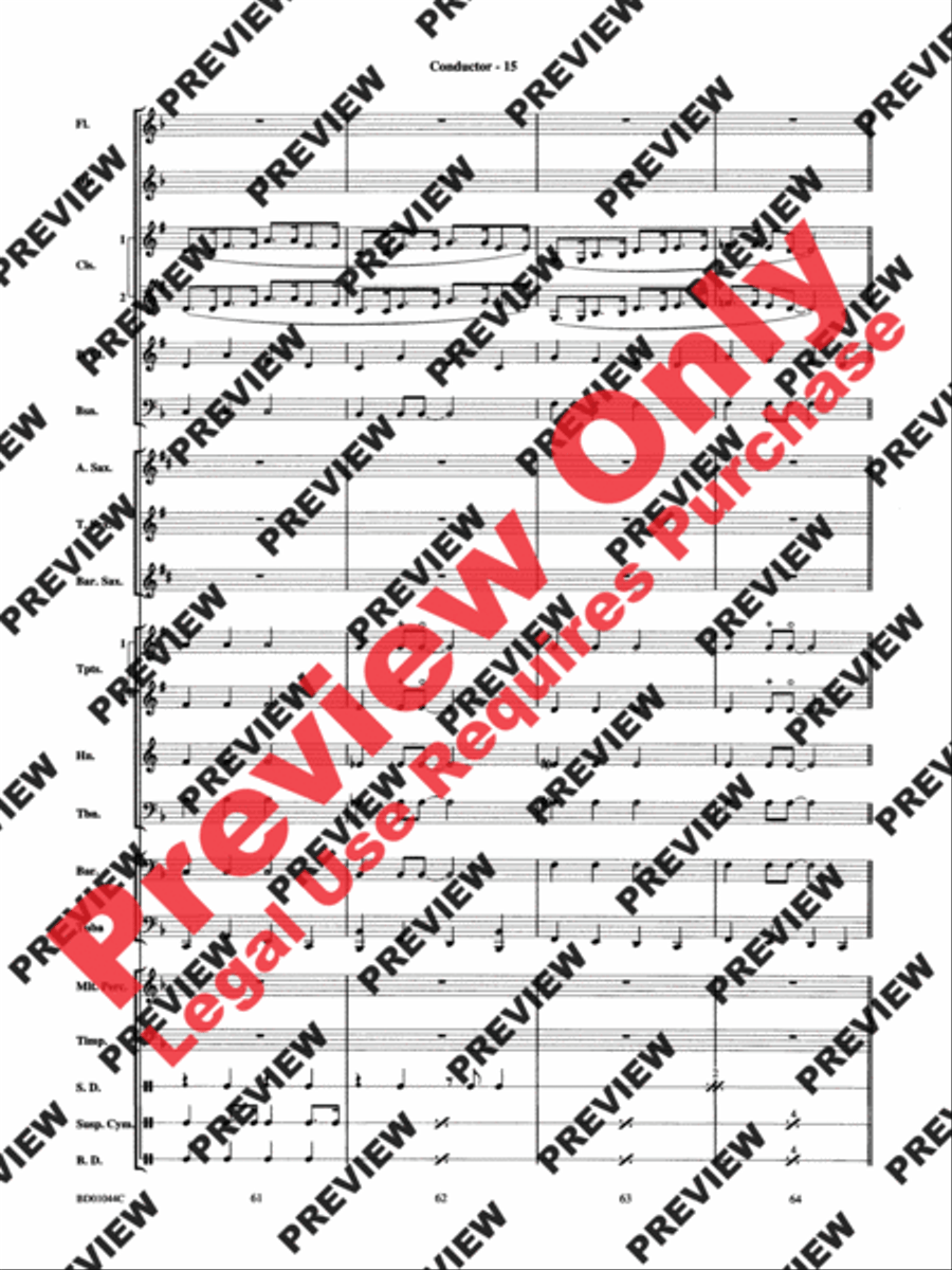 Clarinet Boogie Concert Band scores gallery preview page 17