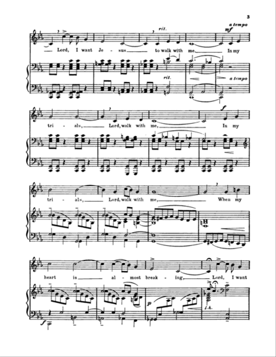 I Want Jesus to Walk with Me Low Voice scores gallery preview page 2