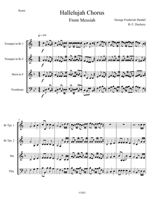 Book cover for Hallelujah Chorus from Messiah (Brass Quartet)