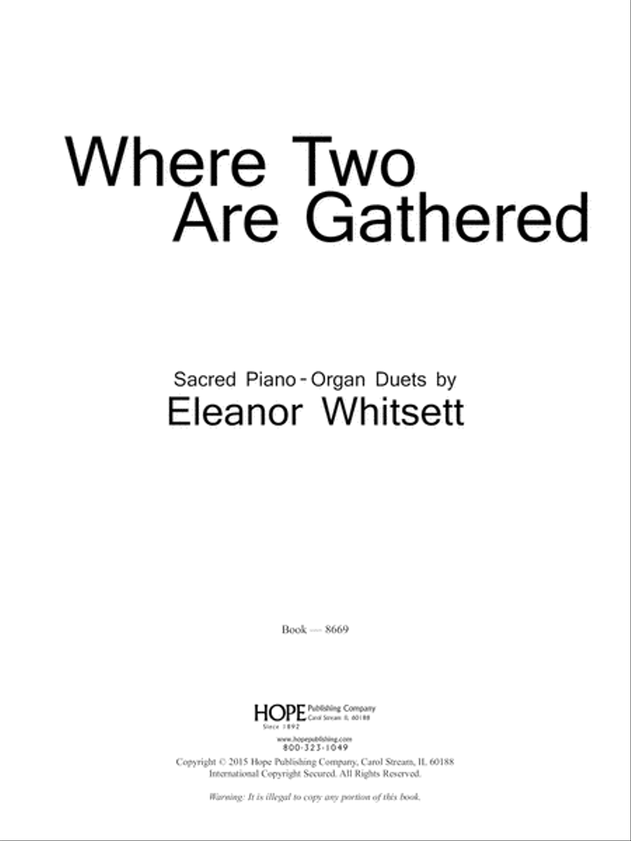 Where Two Are Gathered Organ scores gallery preview page 3