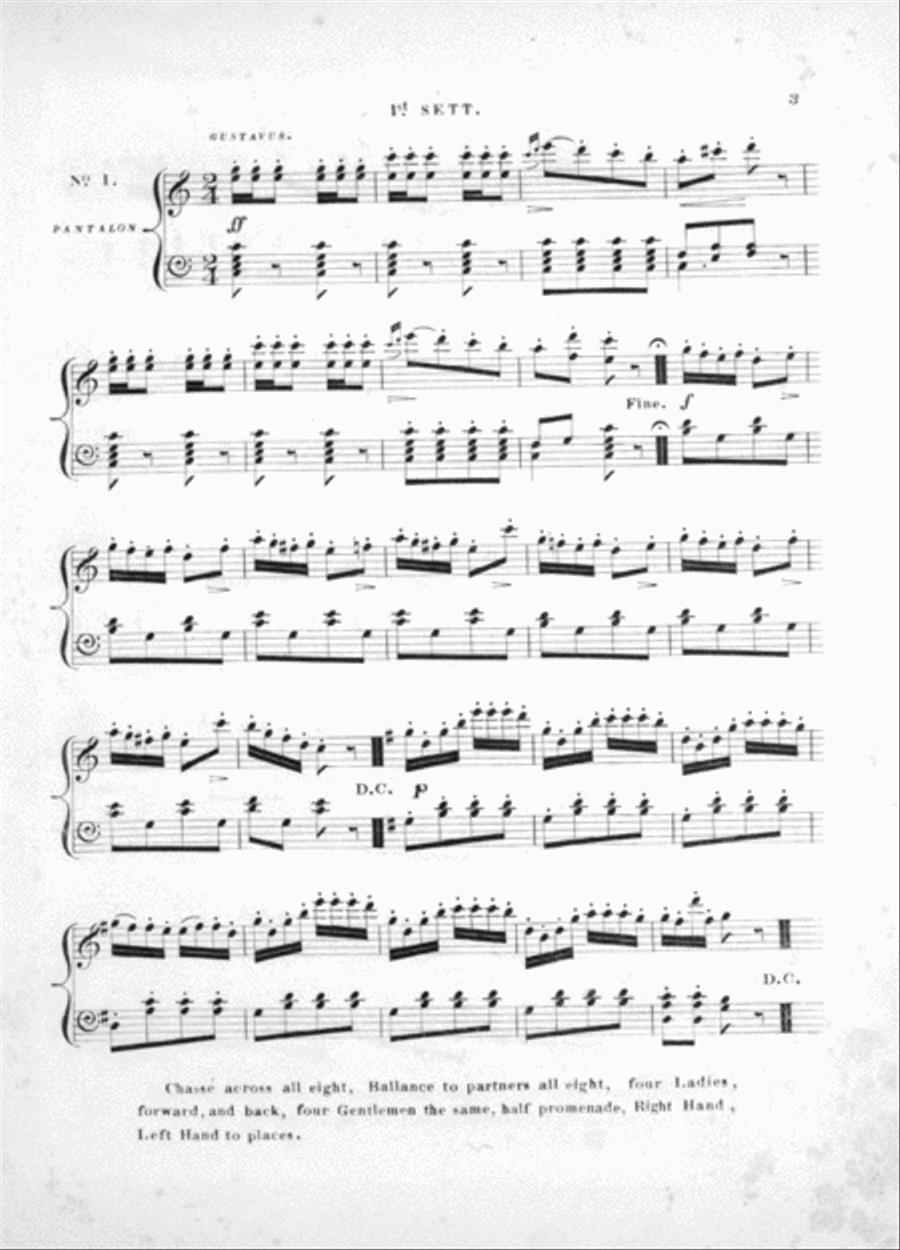 The Set of Fashionable Quadrilles, From Auber's Celebrated Opera of Gustavus the Third, or, The Masked Ball. 1st Sett. Piano Solo scores gallery preview page 2