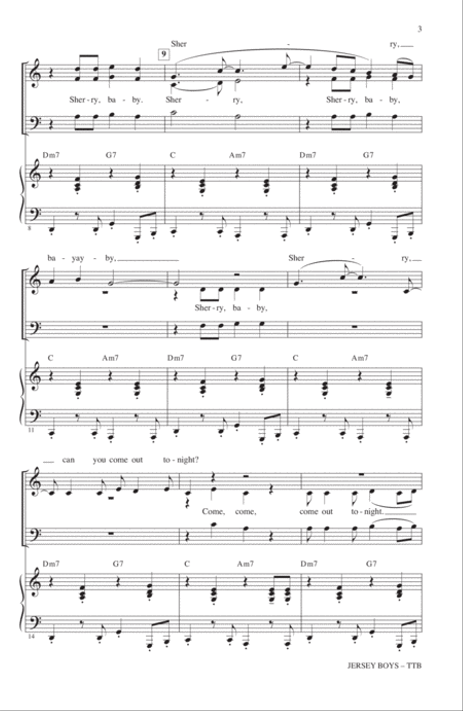 Jersey Boys Medley Jersey Boys Medley TTBB scores gallery preview page 2