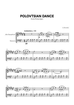 Book cover for Polovtsian Dance (from Prince Igor) (for Alto Sax and Bassoon)