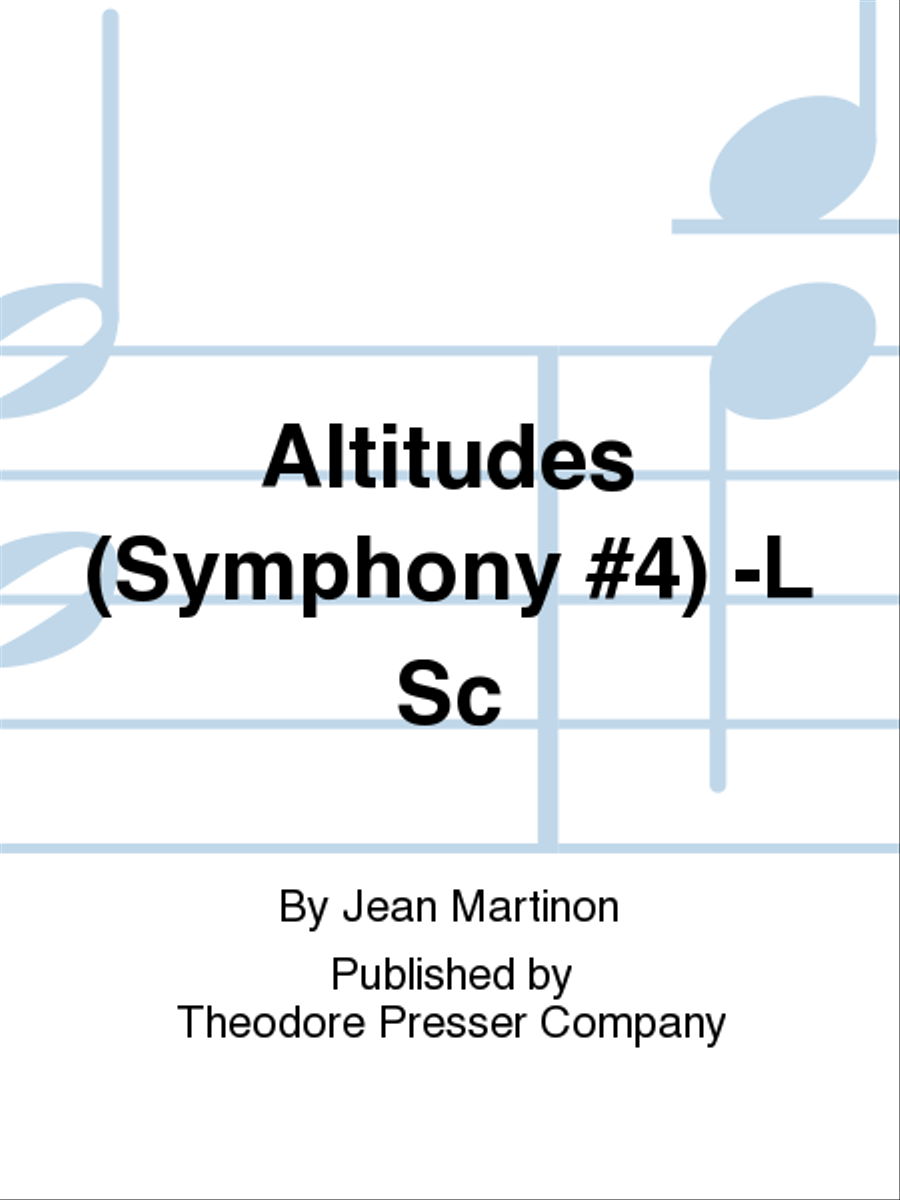 Altitudes (Symphony No. 4) -L Sc Orchestra scores gallery preview page 1