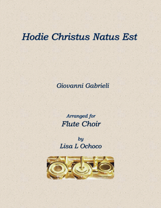 Book cover for Hodie Christus Natus Est for Flute Choir