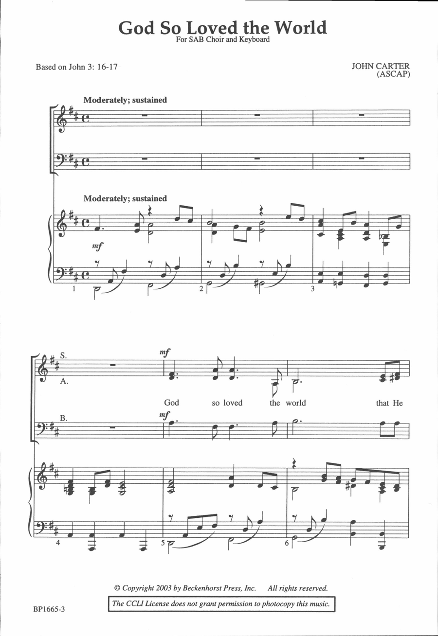 God So Loved the World 3-Part scores gallery preview page 2