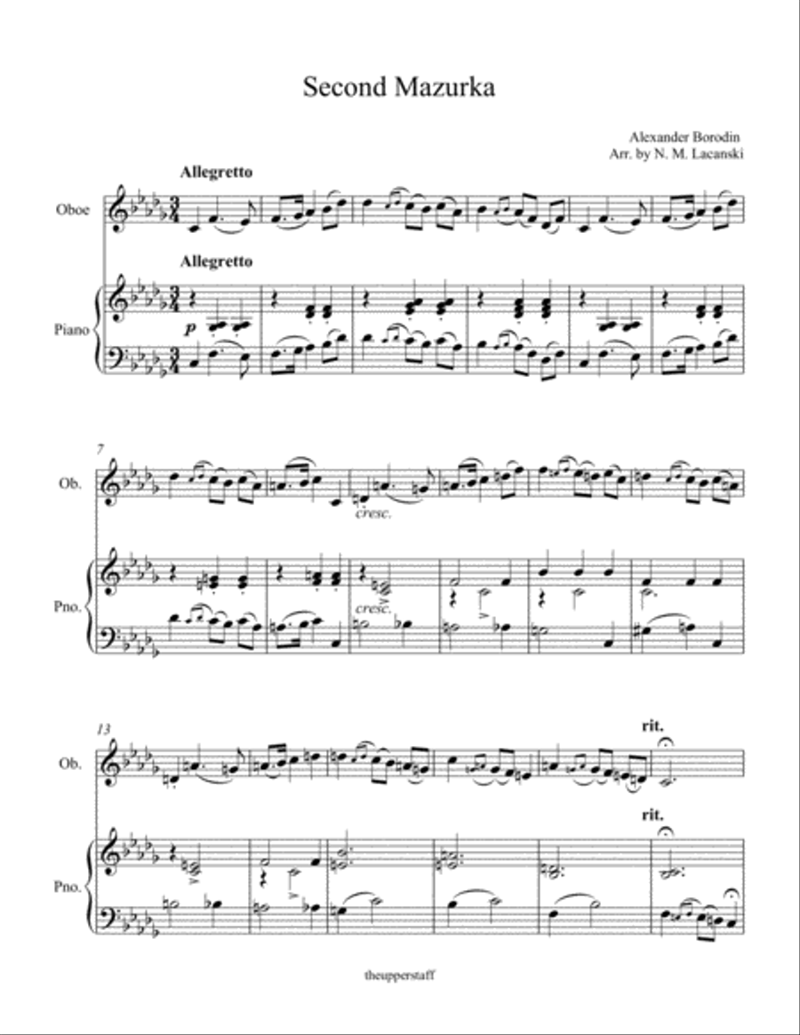 Second Mazurka Piano scores gallery preview page 2