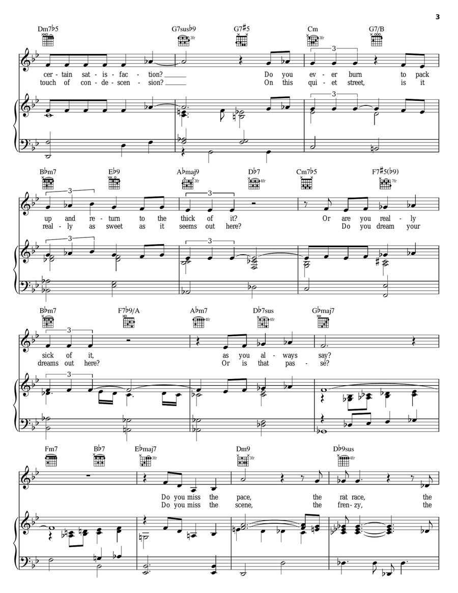 Do You Miss New York? Piano, Vocal, Guitar scores gallery preview page 3