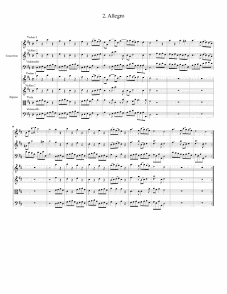 Concerto grosso, Op.6, no.7 (Original)