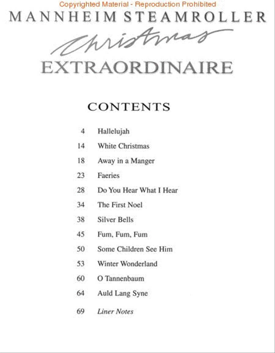 Mannheim Steamroller – Christmas Extraordinaire Piano Solo scores gallery preview page 2