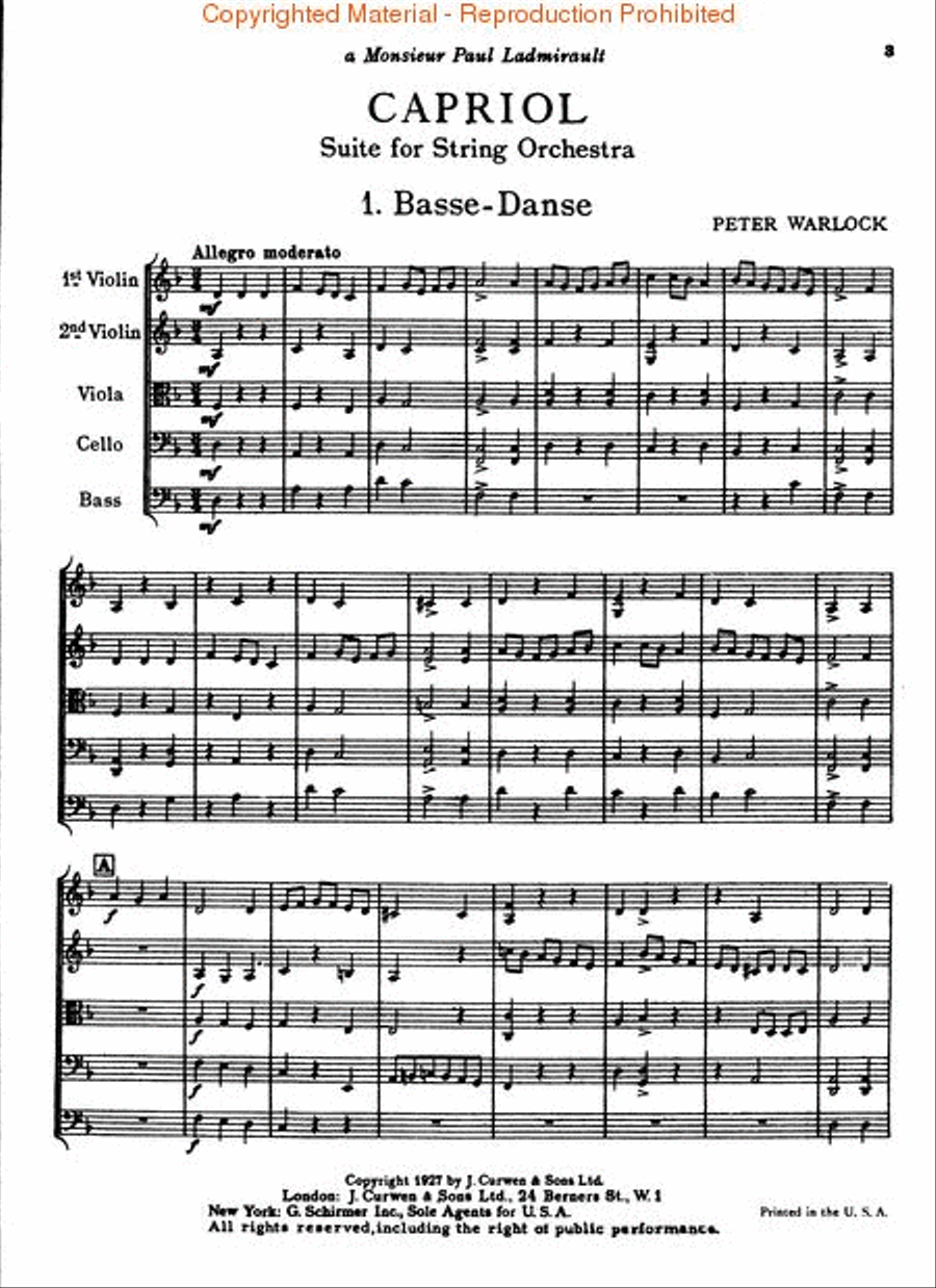 Capriol Suite Orchestra scores gallery preview page 2