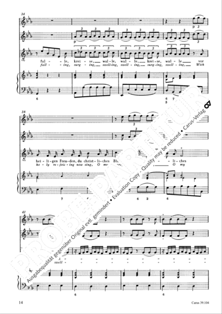 Holy child, come now with pleasure (Gottlichs Kind, lass mit Entzucken) Tenor Voice scores gallery preview page 15