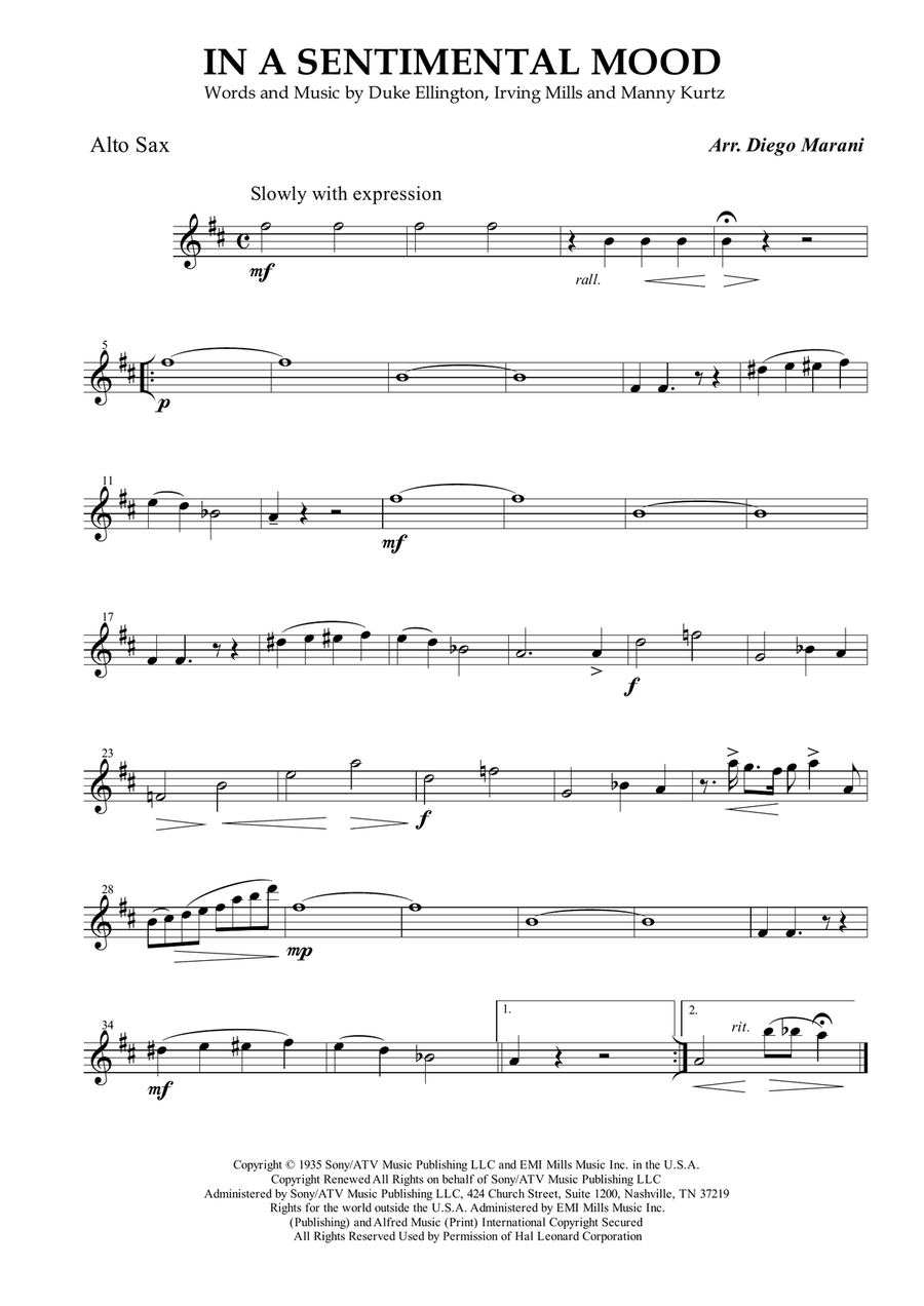In A Sentimental Mood Woodwind Quartet scores gallery preview page 3